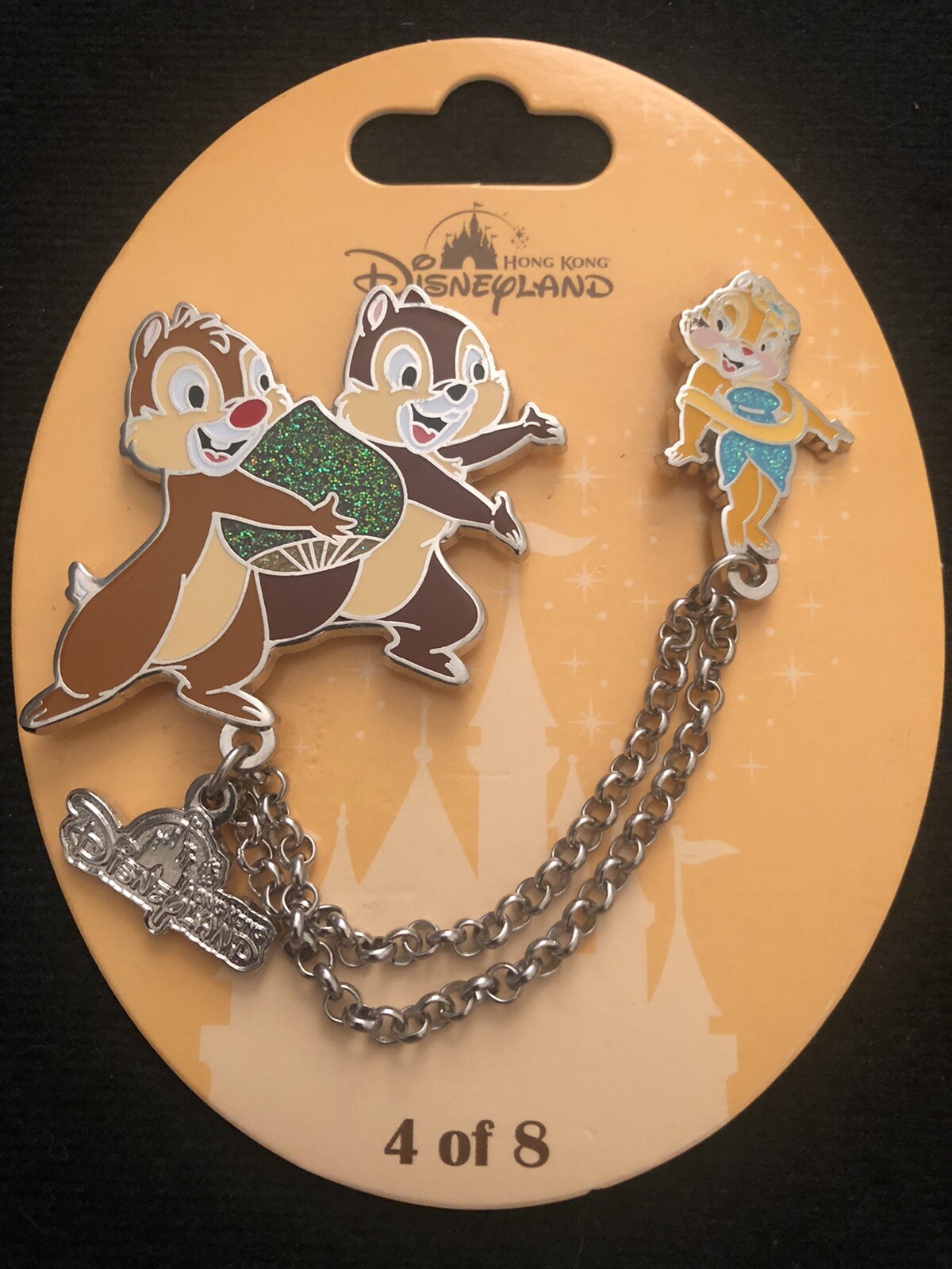 HKDL 2015 Hong Kong Disney Chip & Dale With Clarice CHAIN Pin LE 500