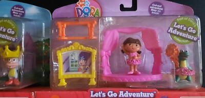 DORA The Explorer - Lets Go Adventure - Lot Of 3 - VINTAGE