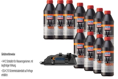 11 L Liqui Moly Top Tec ATF 1200 VAICO Getriebeölfilter für Nissan Pathfinder