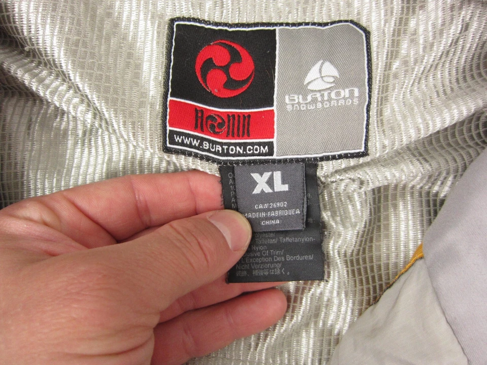 Chaqueta Burton De Colección Para Hombre Extra Grande XL Azul Ronin Snowboard Con Capucha Botón Cremallera Foto 4 de 4