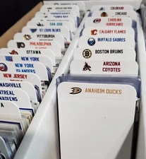 (33) TALL Sports Card Dividers with 32 FREE NHL Teams Logos Labels
