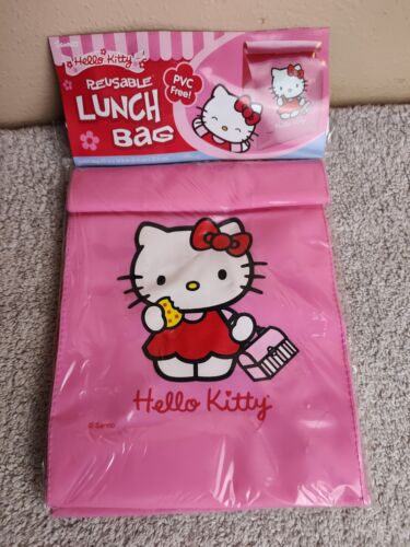 Nowa torba na lunch wielokrotnego użytku Hello Kitty różowa - Zdjęcie 1 z 2