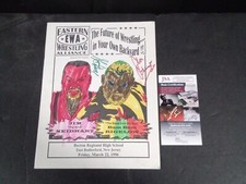 Gino Caruso Glen Osbourne Jim Neidhart Bam Bam Bigelow Signed Program WWE JSA -#