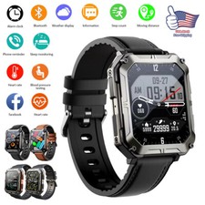 Man Sports Outdoor Waterproof Smart Watch For Rugged Tactical Fitness Tracker