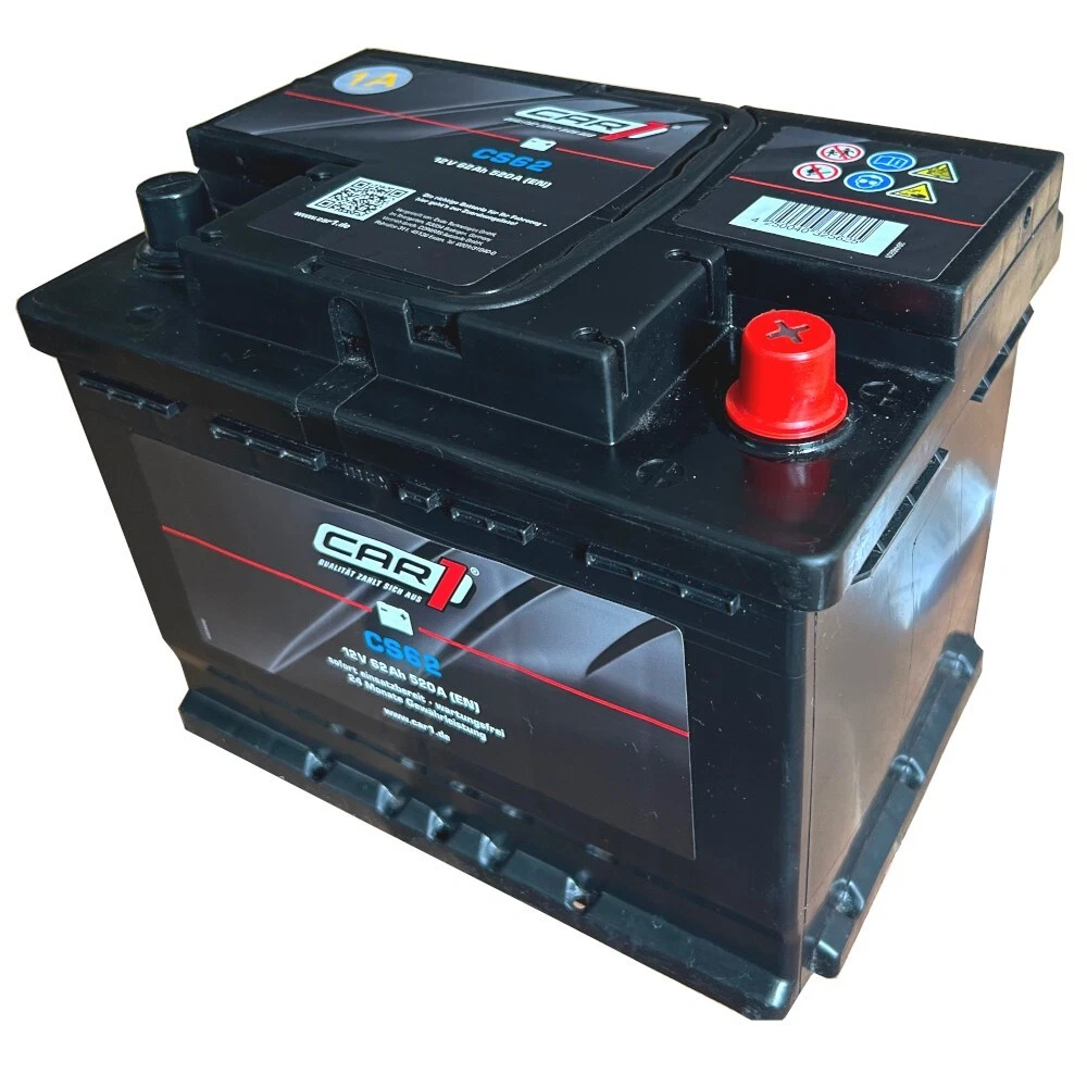 Car 1 Calzium Calzium Starterbatterie CS62 12V 62AH Kälteprüfstrom EN (A): 520 - Bild 1 von 1