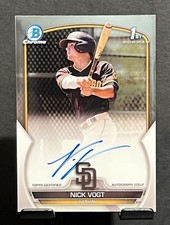 Nick Vogt 2023 Bowman Chrome Prospect Auto #CPA-NV San Diego Padres