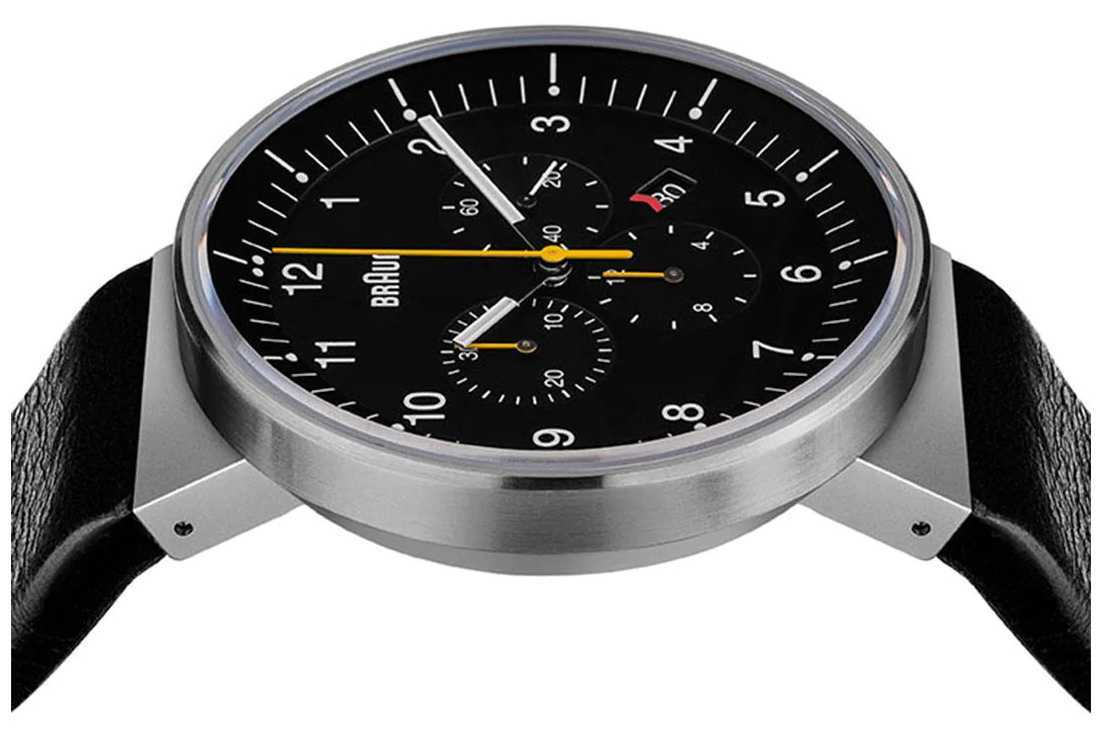 Braun Men's BN0095 Prestige Chronograph Black Leather Strap BN0095SLG