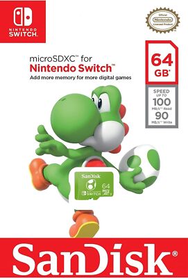 Nintendo Switch 本体　microSD 64GB SanDisk MicroSD Card 64GB/128GB/256GB/512GB/1TB Licensed for