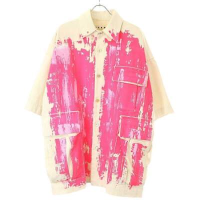 MARNI 21SS Oversized Painted Denim Shirt Jacket CUJU0012P0 MARNI 21SS Oversized Painted Denim Shirt Jacket CUJU0012P0