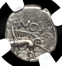 CELTIC, Central Gaul. Sequani. 1st Century BC. Quinarius, Boar, NGC VF