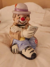 Vintage Tripar Ceramic Happy Clown Colorful 6.5" Tall Made in Taiwan