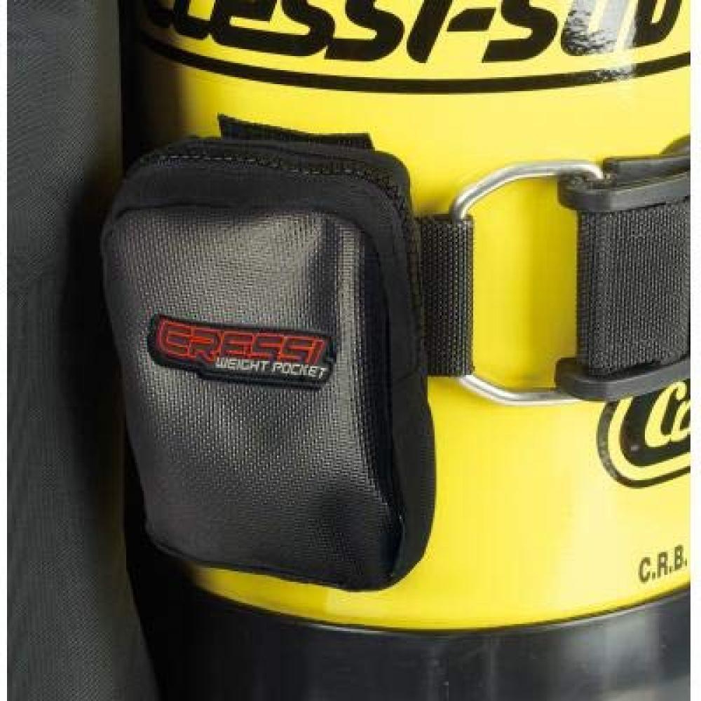 (TG. 2 Kg) Cressi bombola/Jacket Tasca Portapiombi Giacca, Nero, 2 kg - NUOVO