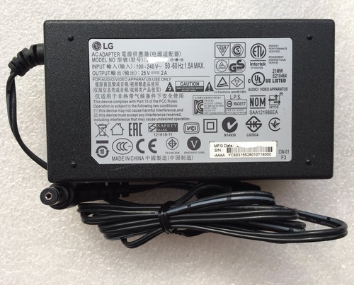 New Original LG 25V 2A AC/DC Adapter&Cord for LG SJ5 SK5 SK5Y SK6 SK8 Sound Bar@ - Picture 2 of 3