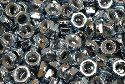 (100) Nyloc Jam Nuts 5/8-11 x 15/16 Zinc Plated Nylock Hex Locking Nut