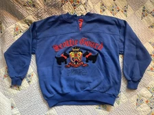 Vintage Blue Gitano Sweatshirt Scottie Guard Dog Scotty Sz Large L Juniors Youth