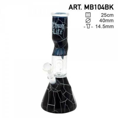 Thug Life | 10'' Cracked Stone Glass Water Pipe Hookah