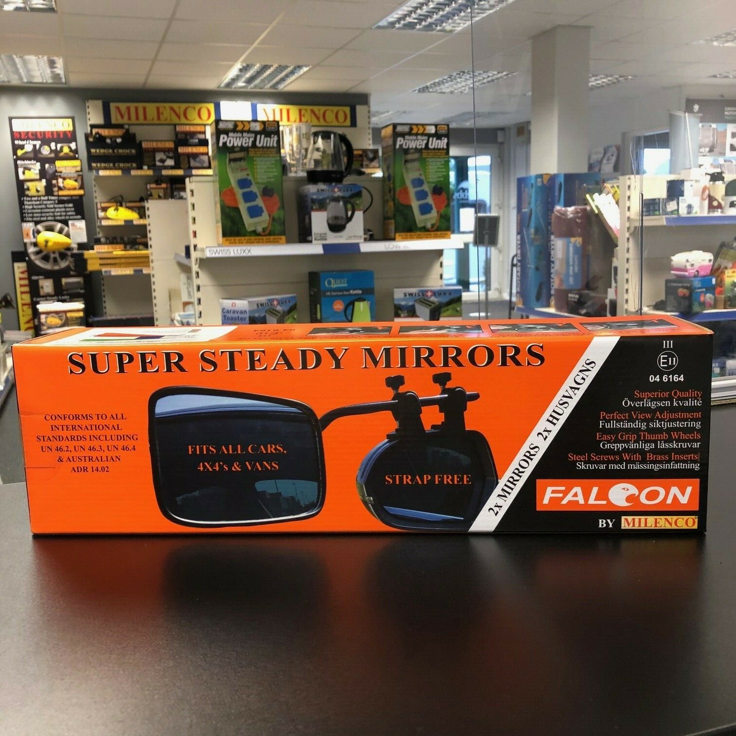 Caravan Milenco Falcon Super SteadyTowing Mirrors -  Twin Pack