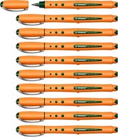 Tintenroller - Stabilo Worker+ - Medium - 10Er Pack - GrüN