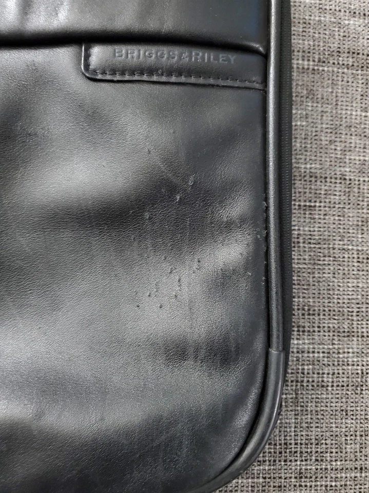 Maletín Briggs and Riley Slim de cuero negro LB 106-4 Foto 2 de 4