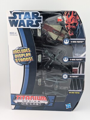 Hasbro Star Wars Titanium Red Five X-Wing Death Star Tie Advanced X1 Starfighter