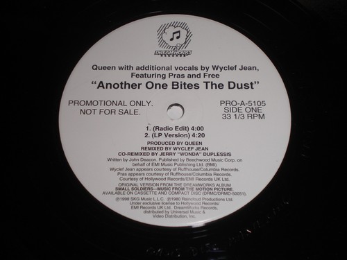 Queen with Wyclef Jean Featuring Pras and Free - Another One Bites The Dust 12"