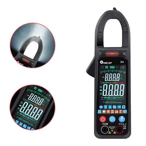 Digital Clamp Meter Color Large Screen Full Function AC Voltage Smart Multimeter - Picture 3 of 11
