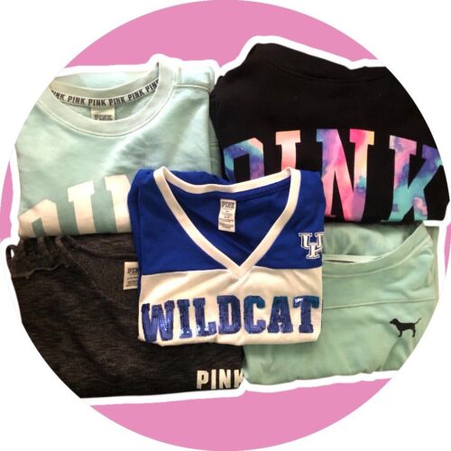PINK Victoria’s Secret Shirt Lot Of 5 Women’s Size XS
