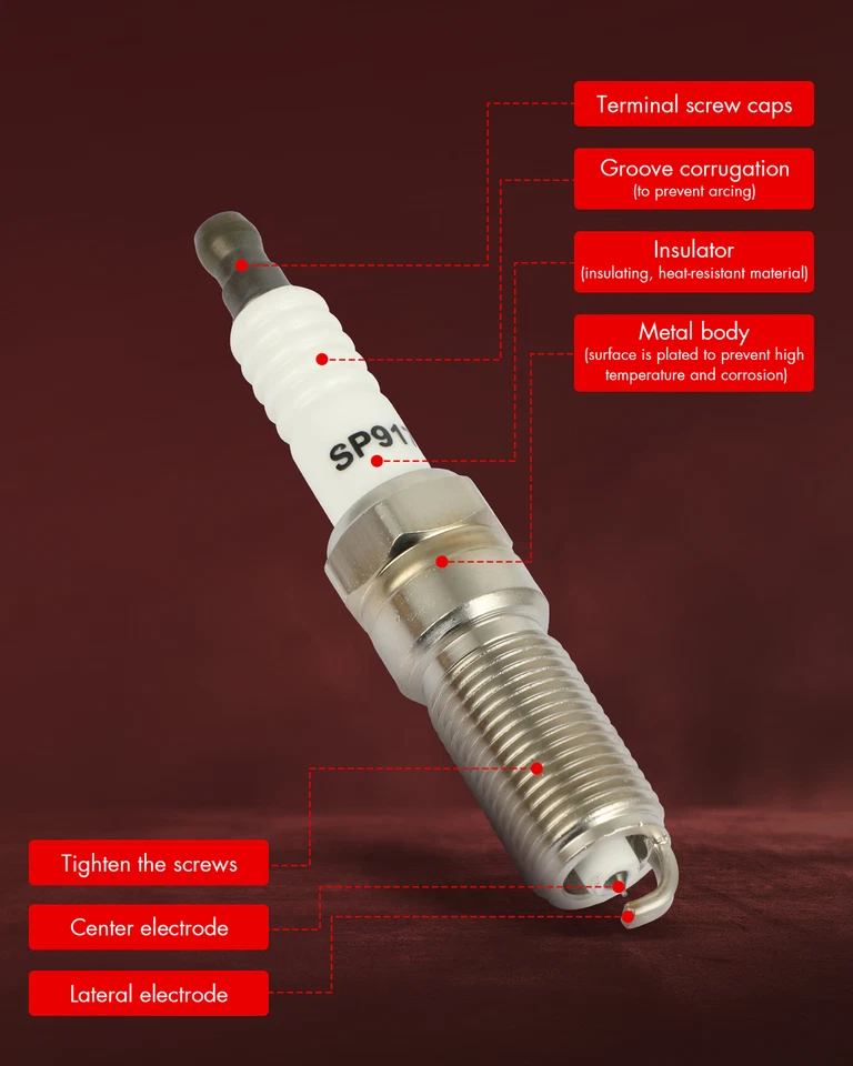 Juego de 4 bujías de iridio para Land Rover Discovery Sport 2015-2017 2,0 L L L4 Foto 3 de 4