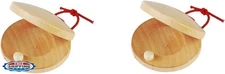 Wooden Castanet, Percussion Instrument - 2Pcs Hand Finger Castanets, Wood Cas