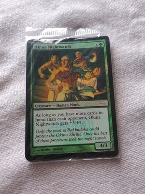 FOIL Okina Nightwatch #7/8 DCI Arena Promo Green Creature Factory Sealed MTG