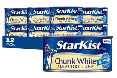 Chunk White Albacore Tuna in Water, 12 Oz, Bulk Pack of 12 - Excellent Source