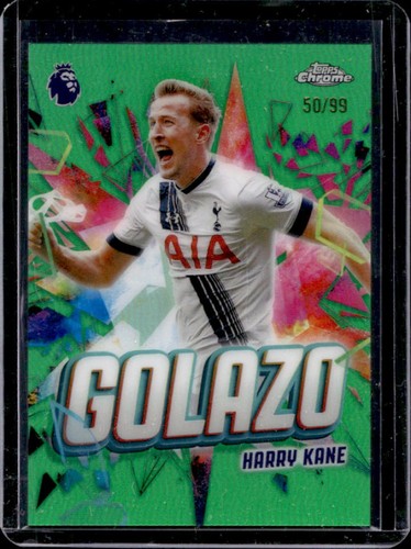 2026 Topps Chrome Premier League Harry Kane Golazo Green Refractor #/99