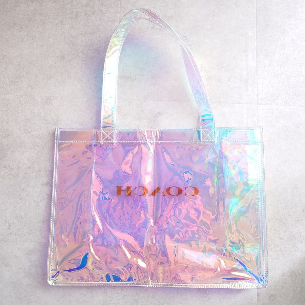 COACH sparkling vinyl tote bag beach bag 11a thumbnail 2