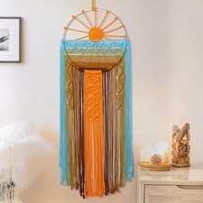Betylifoy Macrame Wall Hanging - Large Boho Woven 29.5"L x 9.9"W, Sunshine