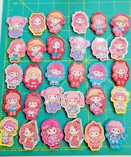 30pcs Kawaii Cute Girl Acrylic Double Sided Flatback Planar Charm Cabochon lot