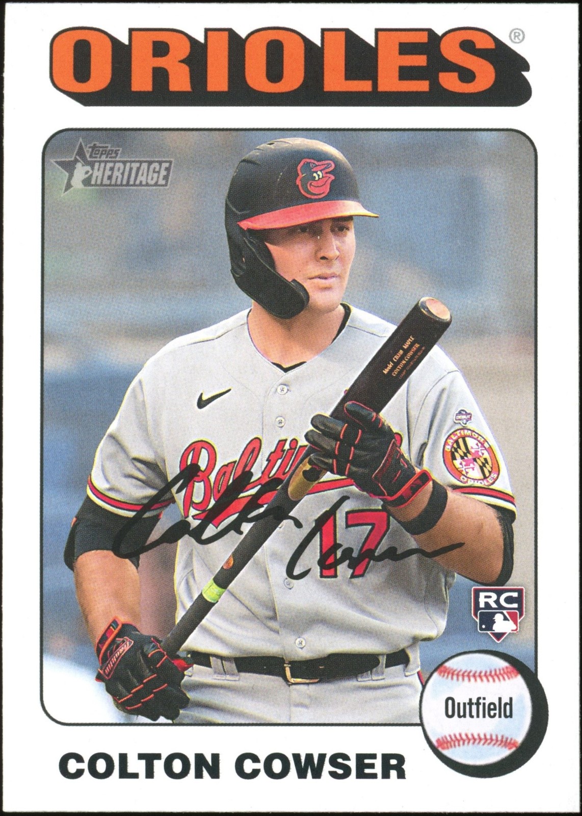 2024 Topps Heritage Colton Cowser #388 White Border RC