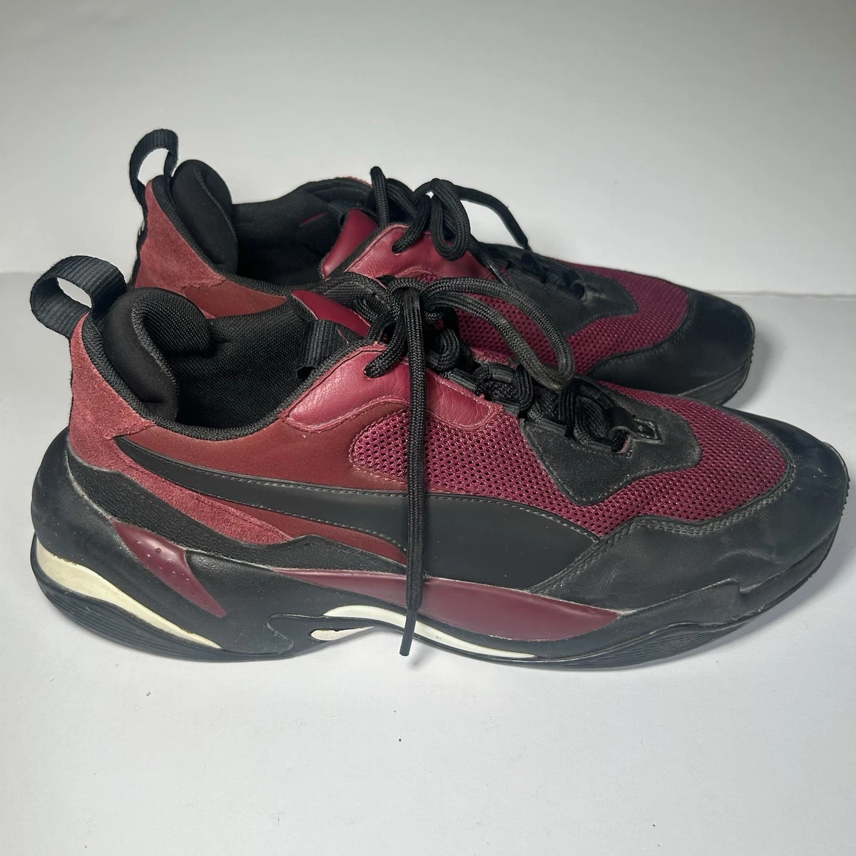 US7.5 NWOB Puma Thunder Spectra Mens Leather White Black & Red Athletic Shoes PUMA Thunder Spectra Sneakers for Men for Sale  main image 2