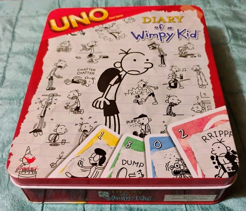 UNO Diary Of A Wimpy Kid Edition In Tin Case Complete Card Game W/ Instructions - Image 2 of 4
