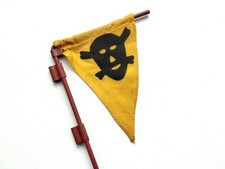 Nice original German SKULL FLAG #05 Mine Bomb Gas Achtung Minen WW2 Wehrmacht