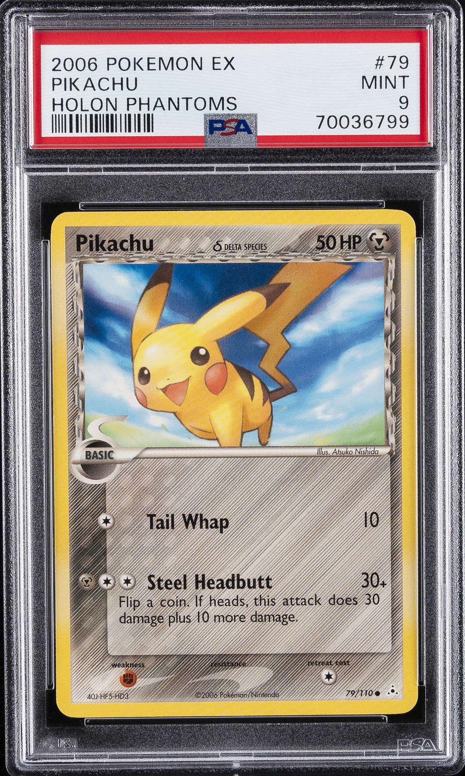 2006 POKEMON EX HOLON PHANTOMS #79 PIKACHU PSA 9
