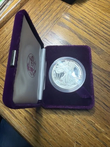 1986-S Proof American Silver Eagle Dollar $1 Box & COA US Mint Bullion OGP