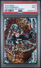 2023 PANINI PRIZM FIREWORKS NO HUDDLE #F24 BIJAN ROBINSON PSA 9