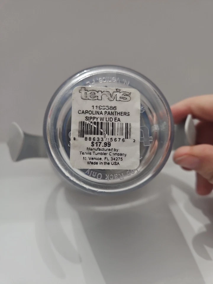 My First Tervis Carolina Panthers Sippy Cup Tumbler 6oz Clear  Made In USA - Image 4 of 4