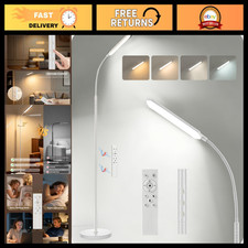 Super Bright LED Floor Lamp with Remote, Dimmable Gooseneck, 2700K-6500K, Adjust