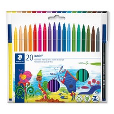 STAEDTLER 326 C20 Fibre-Tip Pen in Cardboard Pack - Assorted Colours Pack of 20