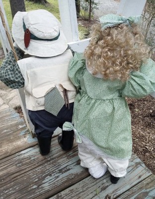 VINTAGE PAIR 26'' Hide and Seek/Time Out/Stand in a Corner Dolls Fishing SEALED