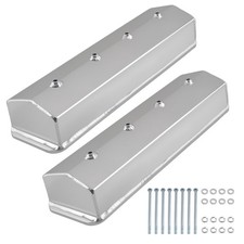 Polished Sbc Valve Cover Set For Chevy 305 350 1987-1997 Aluminum Tall Style