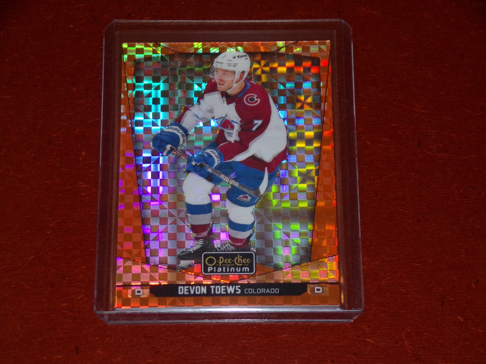 2024-25 O-Pee-Chee Platinum Orange Checkers 06/25 Devon Toews
