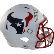 Andre Johnson Autographed Houston Texans F/S Flat White Helmet Beckett W 55466