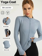 Women Fitness Jacket Quick Dry Long Sleeve Sports Top Pilates Gym/yoga